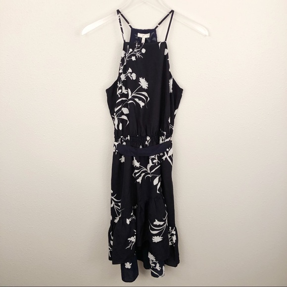 navy and white sundress